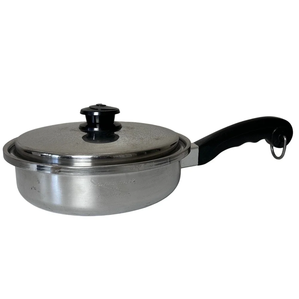 Saladmaster T304S Stainless Steel 9 Inch Skillet Sauté Pan Vapo-Lid Made in USA